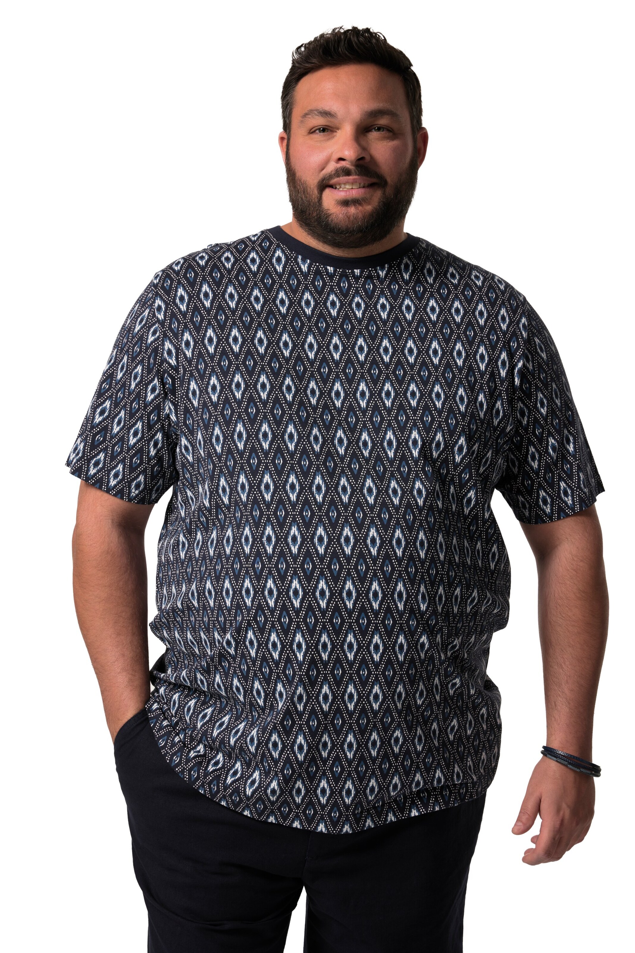 Men Plus T-Shirt in Blau: Vorderseite