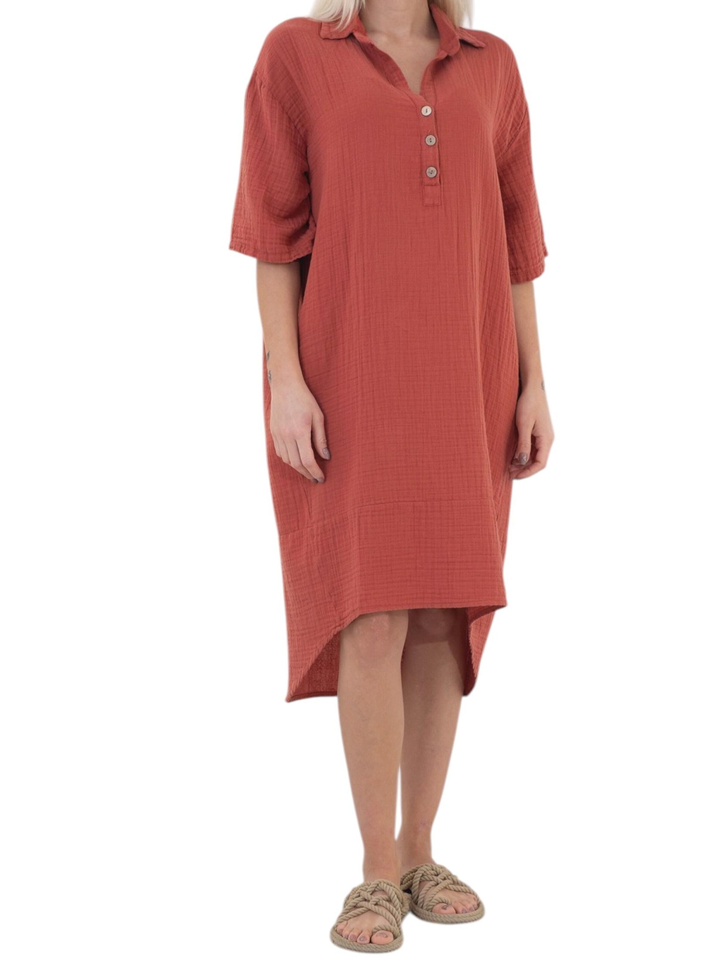 WENOR - Vestido camisero 'Mira' en rojo