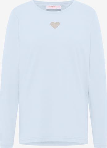 Frieda & Freddies NY Langarmshirt in Blau: Vorderseite