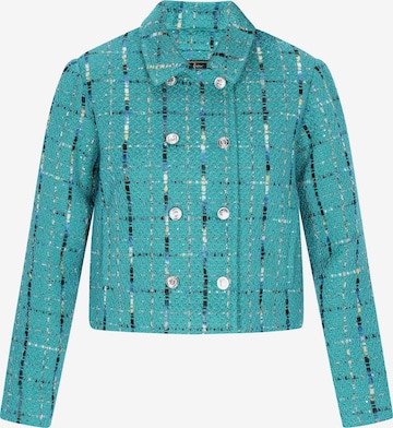 Blazer di faina in blu: frontale