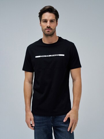T-Shirt Salsa Jeans en noir : devant