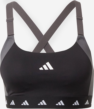 ADIDAS PERFORMANCE Sports bra 'Powerimpact' in Black: front