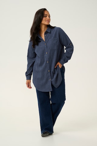 KAFFE CURVE Bluse 'Verana ' in Blau