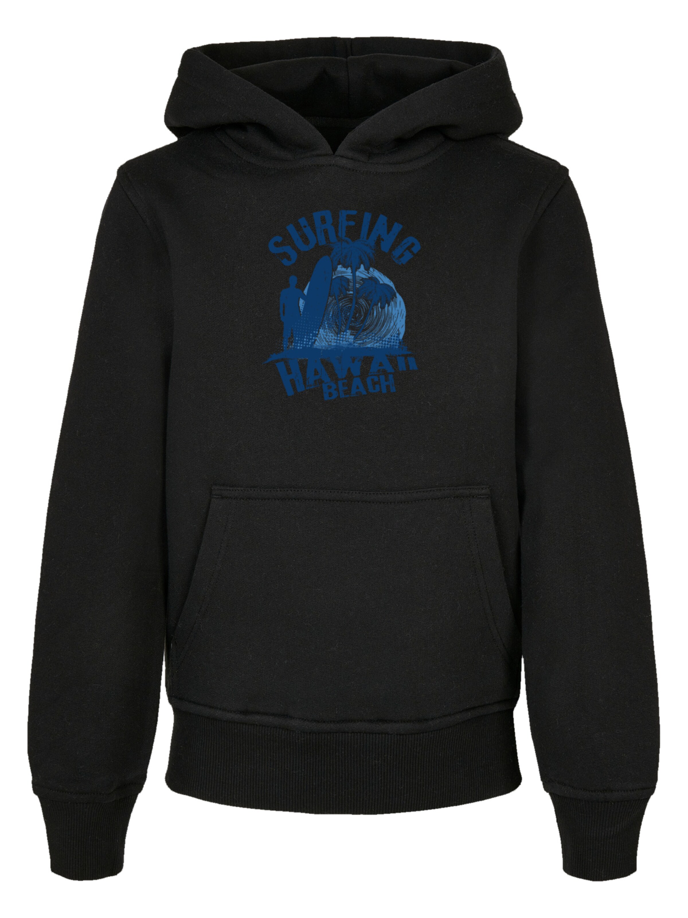 F4NT4STIC Sweatshirt 'Hawaii Surf Beach Summer' in Zwart: voorkant