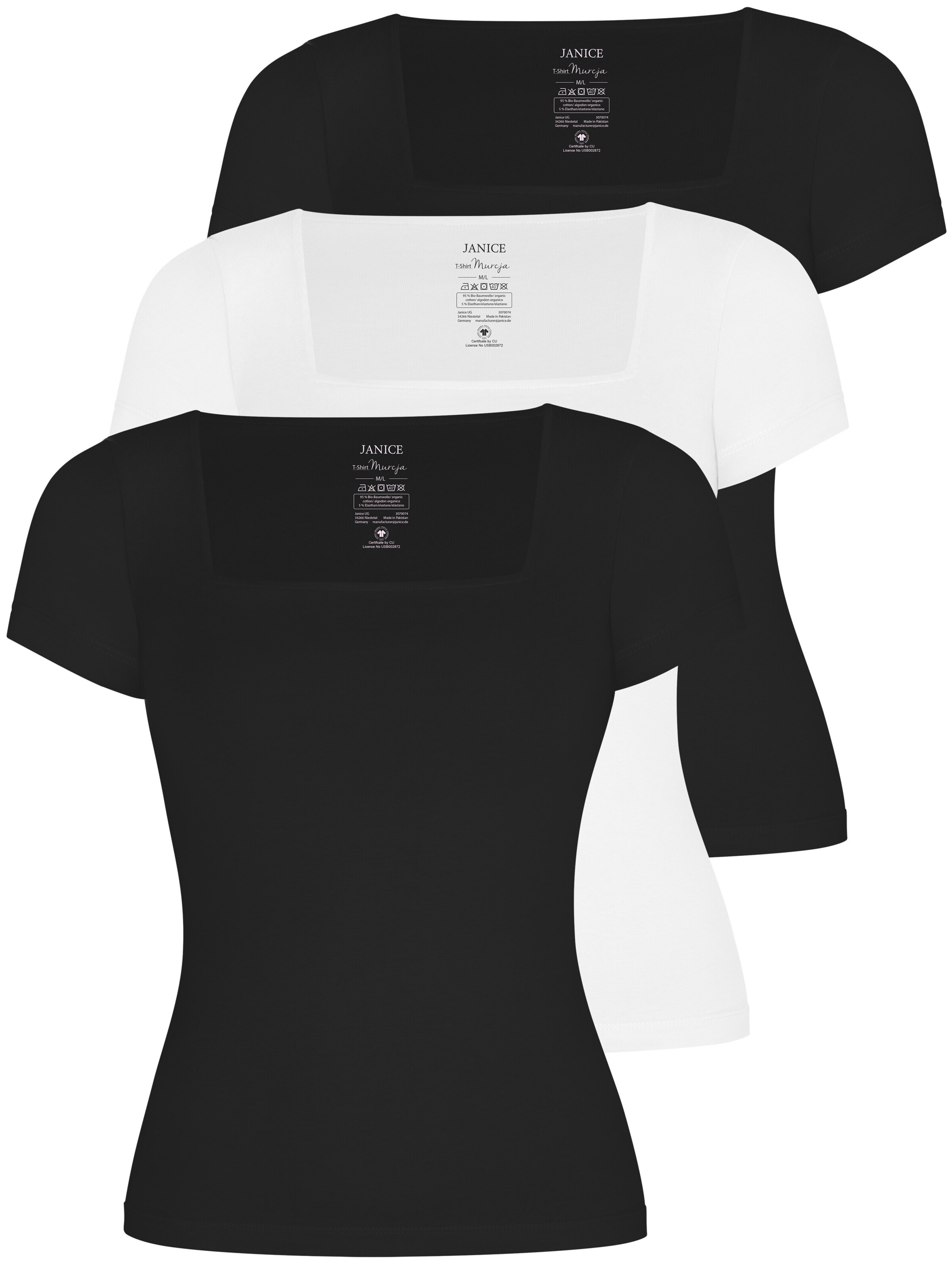 Janice Shirt in Zwart: voorkant