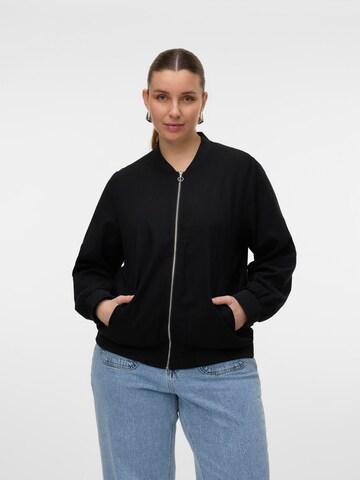 Vero Moda Curve Tussenjas 'VMCDinna' in Zwart: voorkant