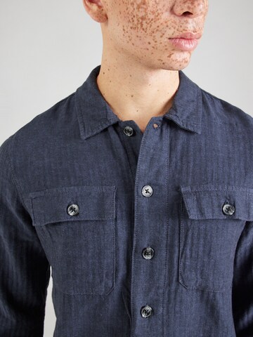 Lindbergh Comfort fit Button Up Shirt in Blue