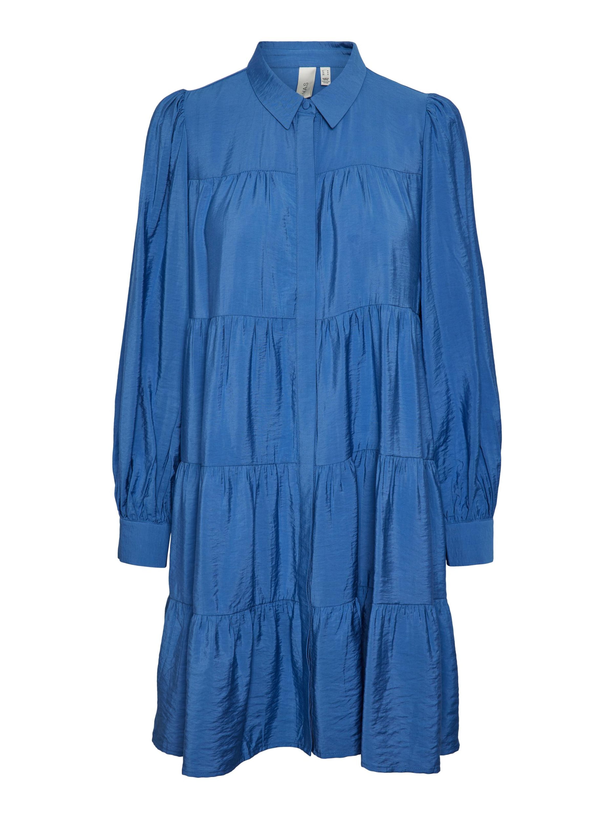 YAS - Vestido camisero 'PALA' en azul: frente