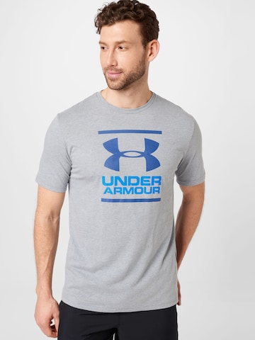 UNDER ARMOURTehnička sportska majica 'Foundation' - siva boja: prednji dio