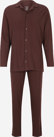 Pyjama long Calvin Klein Underwear en marron : devant