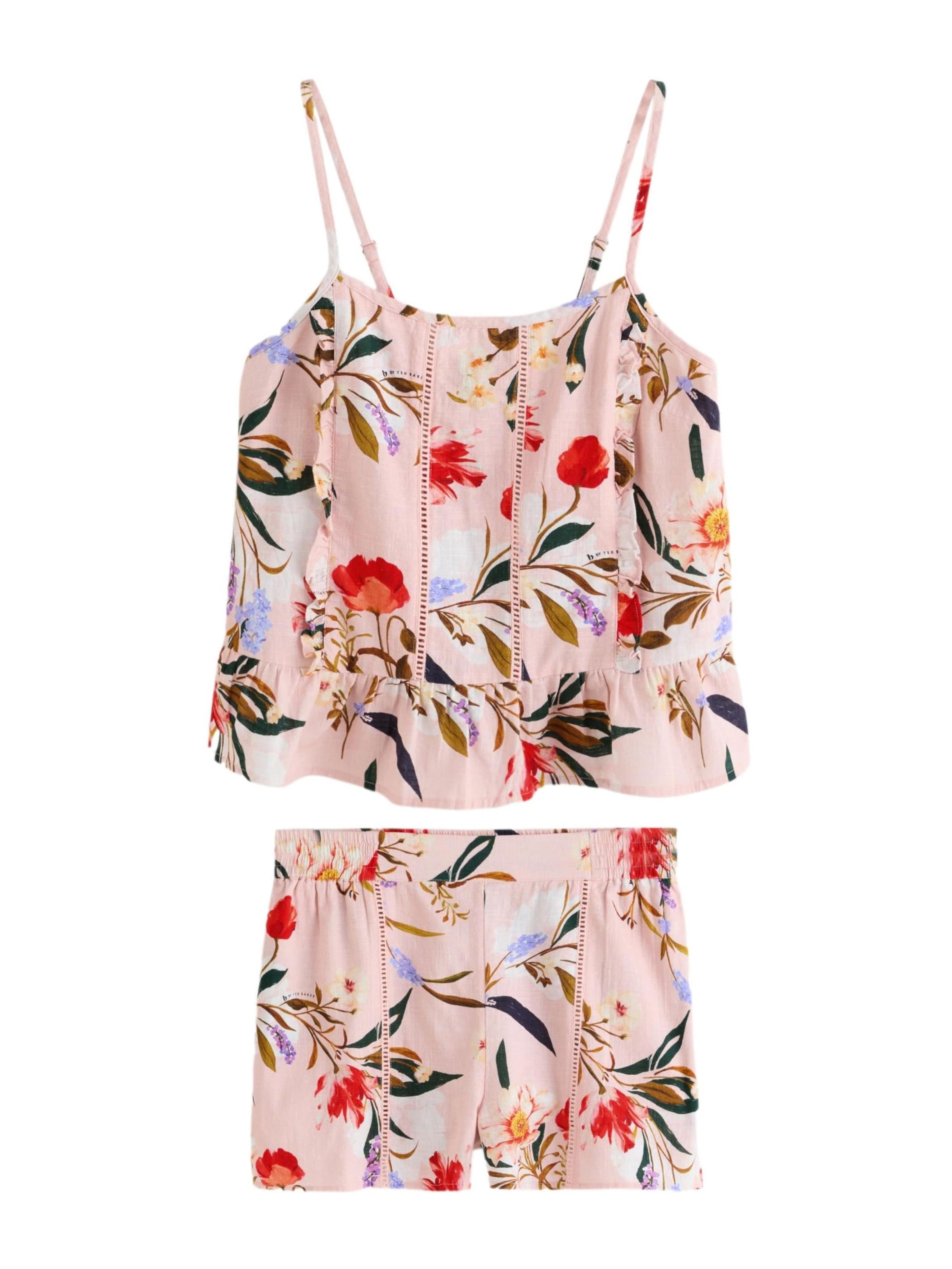 B by Ted Baker Korte pyjama in Roze: voorkant