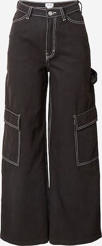 WEEKDAY Cargo jeans 'Sienna' in Black: front