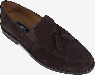 Desa Moccasins 'DESA Herren-Loafer aus Wildleder mit Quasten' in Brown: front