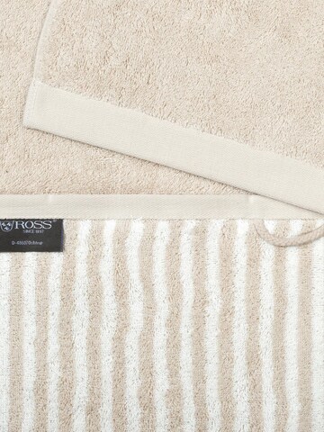 ROSS Towel 'Doubleface Stripes' in Beige