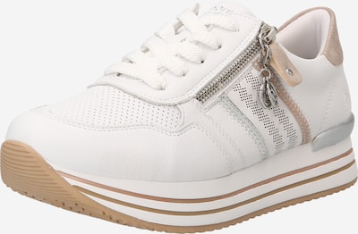 REMONTE Sneakers laag in de kleur Sand / Zilver / Wit, Productweergave
