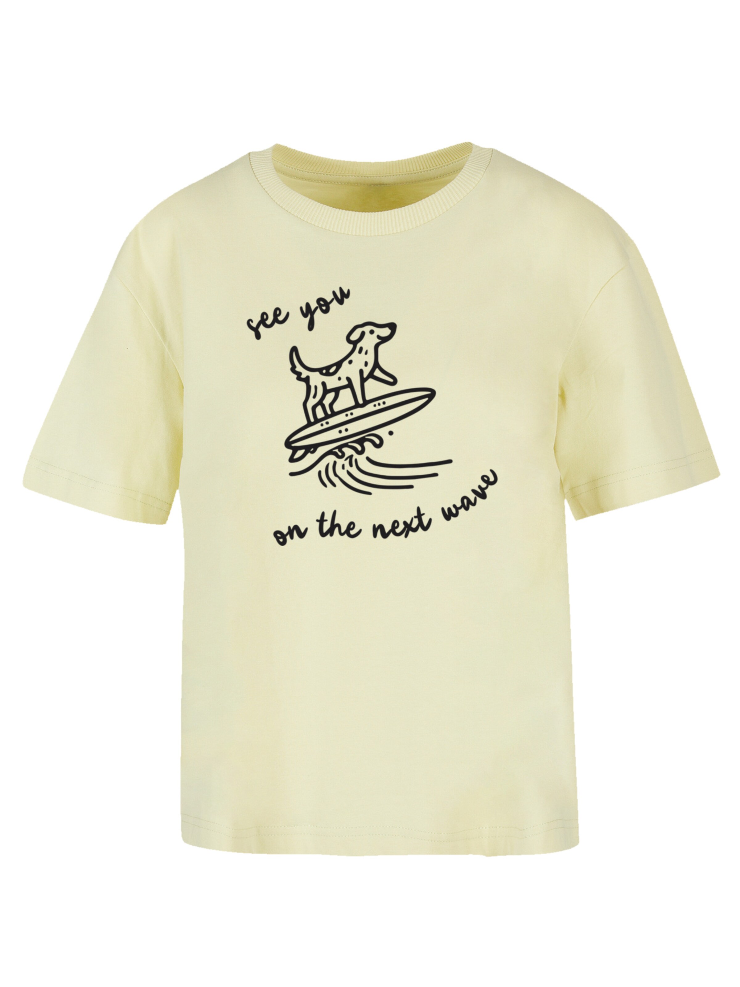 F4NT4STIC T-Shirt 'See You On The Next Wave' in Gelb: Vorderseite