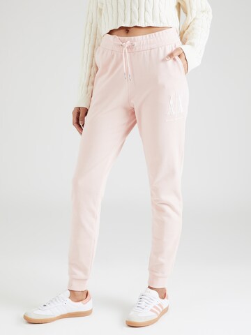 ARMANI EXCHANGE Tapered Trousers in Pink: front