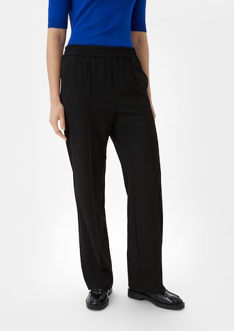 Loosefit Pantalon COMMA en noir : devant