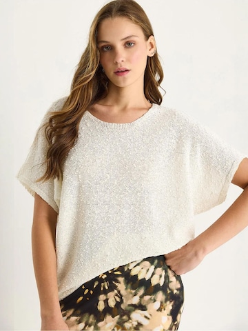 Maglietta di Bianco Lucci in bianco: frontale