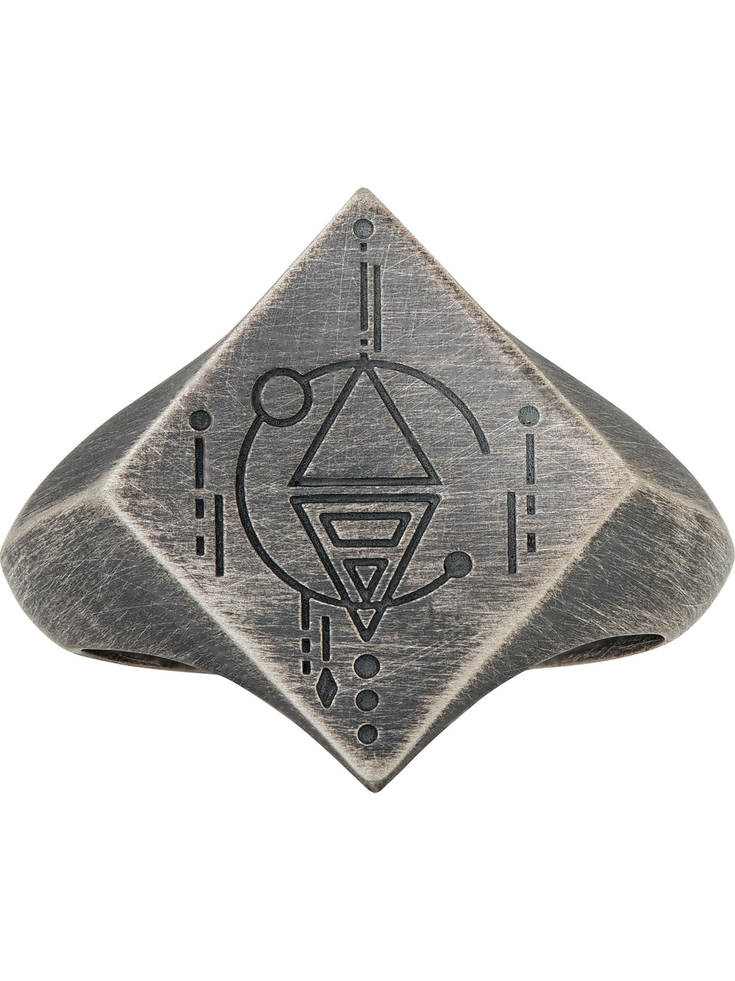 caï Ring in Grau: Vorderseite