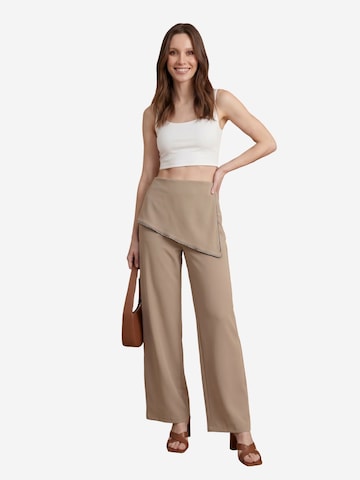 My fashion Wide leg Broek in Beige