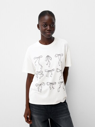 Bershka T-Shirt in Weiß