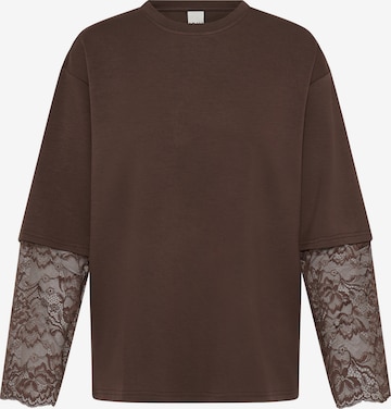 ICHI Shirt 'KAIWA' in Brown: front