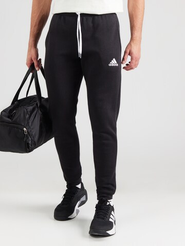 ADIDAS PERFORMANCETapered Sportske hlače 'Entrada 22' - crna boja: prednji dio