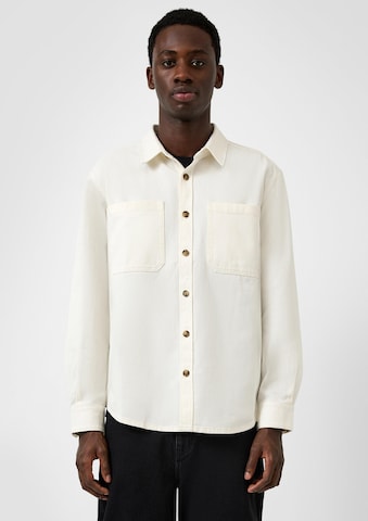 QS Comfort fit Overhemd in Beige: voorkant