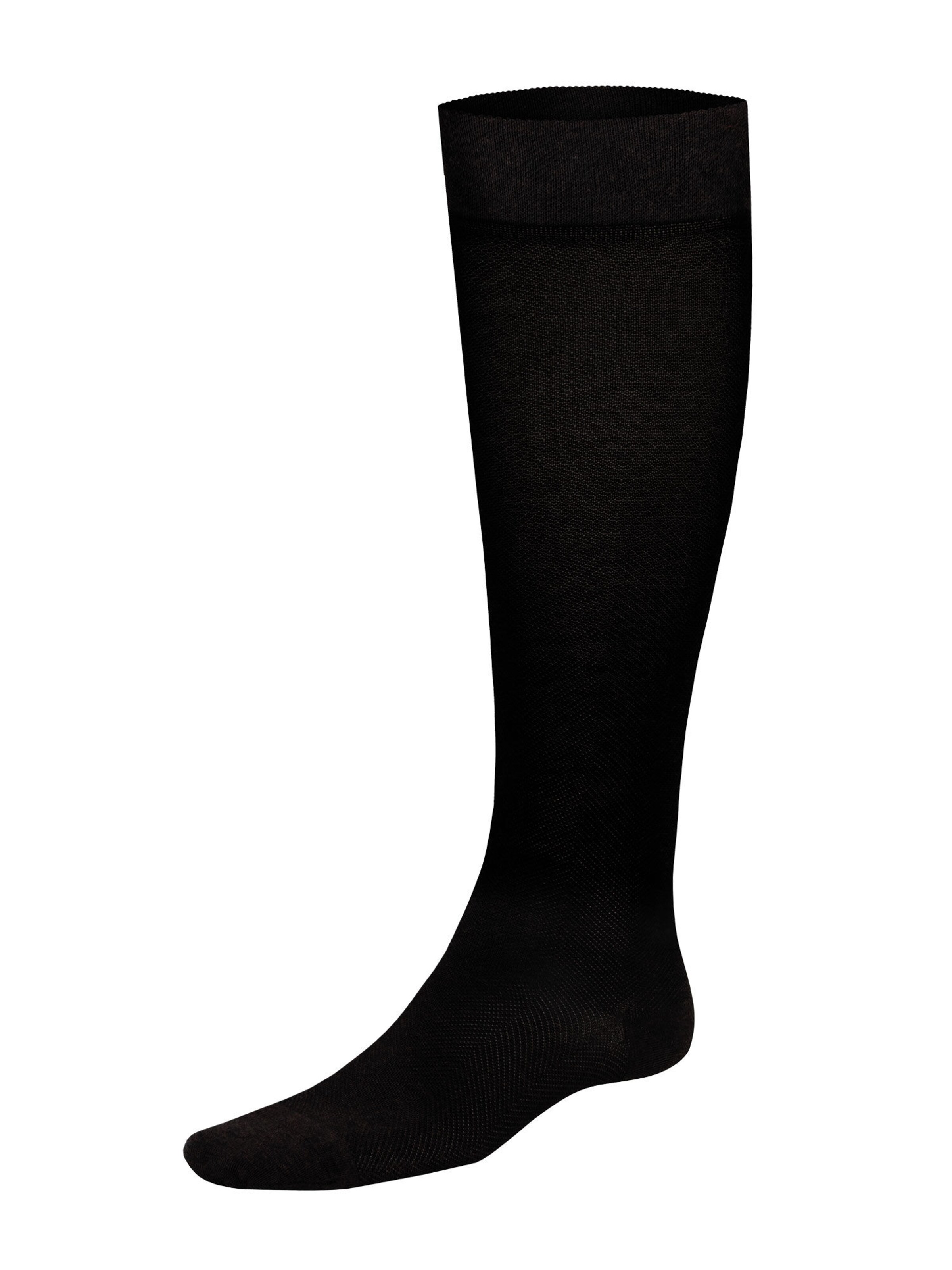 KUNERT Knee High Socks 'Fly&Care®' in Black: front