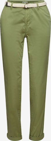 ESPRIT Regular Chino Pants in Green: front