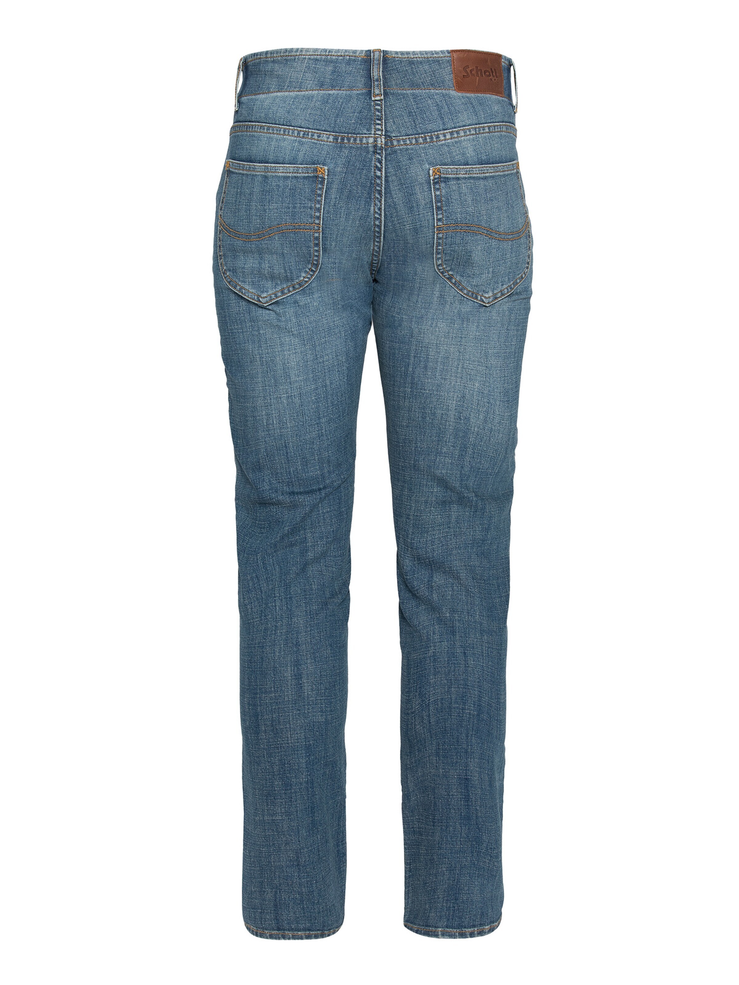 Coupe slim Jean Schott NYC en bleu
