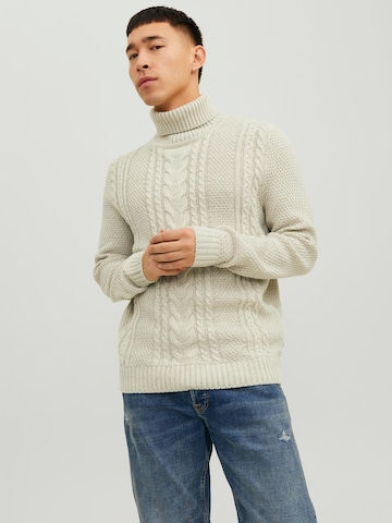 Pull-over 'Craig' JACK & JONES en beige : devant