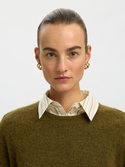 SELECTED Pullover 'SLWLULU' em XS em oliveira, Vista do artigo