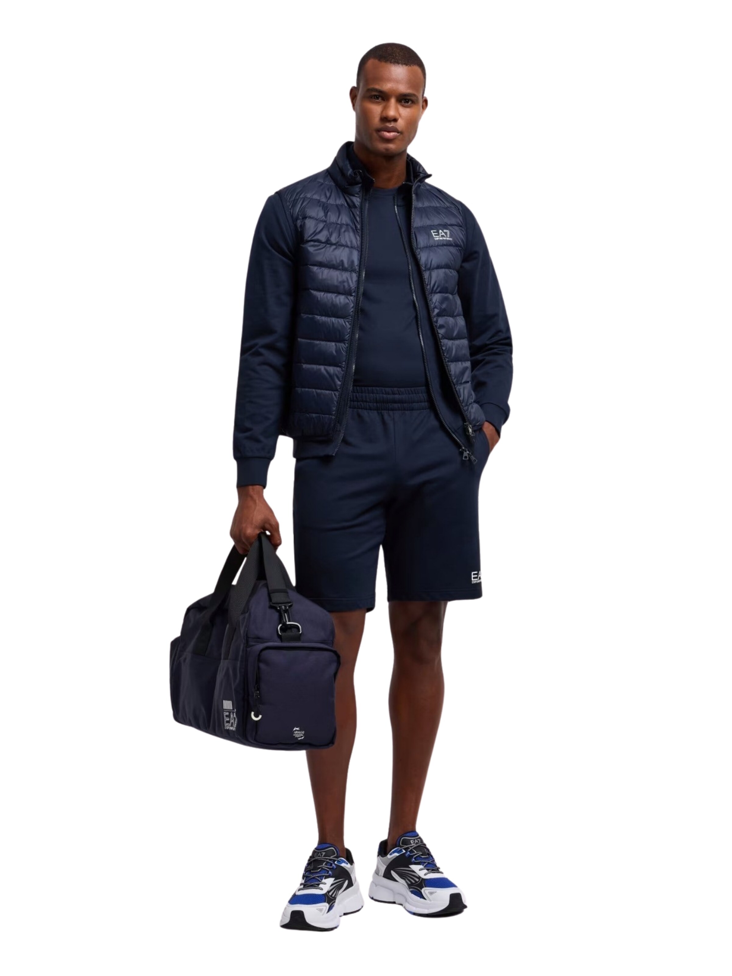 EA7 Emporio Armani Loosefit Broek 'Core Identity' in Blauw