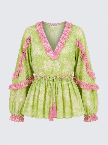 Camicia da donna 'Blouse Tavola' di Miss June in verde: frontale