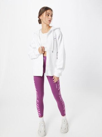 ADIDAS BY STELLA MCCARTNEY - Sudadera con cremallera deportiva en blanco