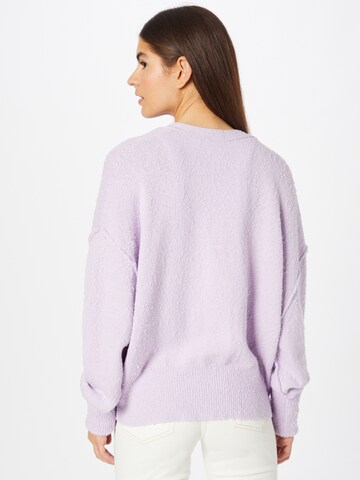 Free People Knit cardigan 'FOUND MY FRIEND' in Purple