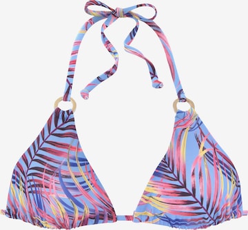 LASCANA Triangel Bikinitop 'Breese' in Blauw: voorkant