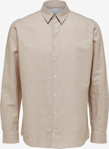 Camicia di SELECTED HOMME in beige: frontale