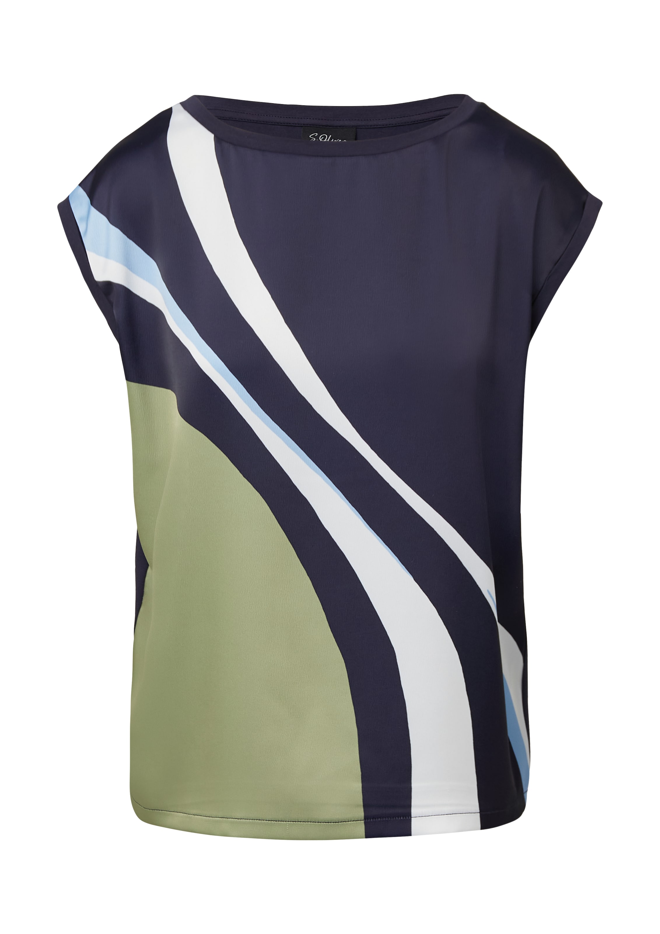 mėlyna s.Oliver BLACK LABEL Marškinėliai: priekis