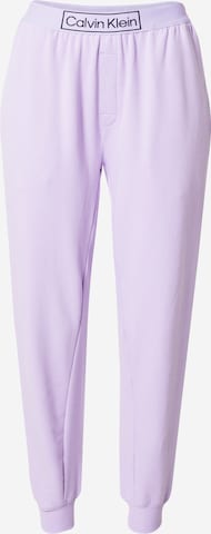 Calvin Klein Underwear Tapered Pyjamahose in Lila: predná strana