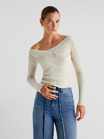 T-shirt Scalpers en beige : devant