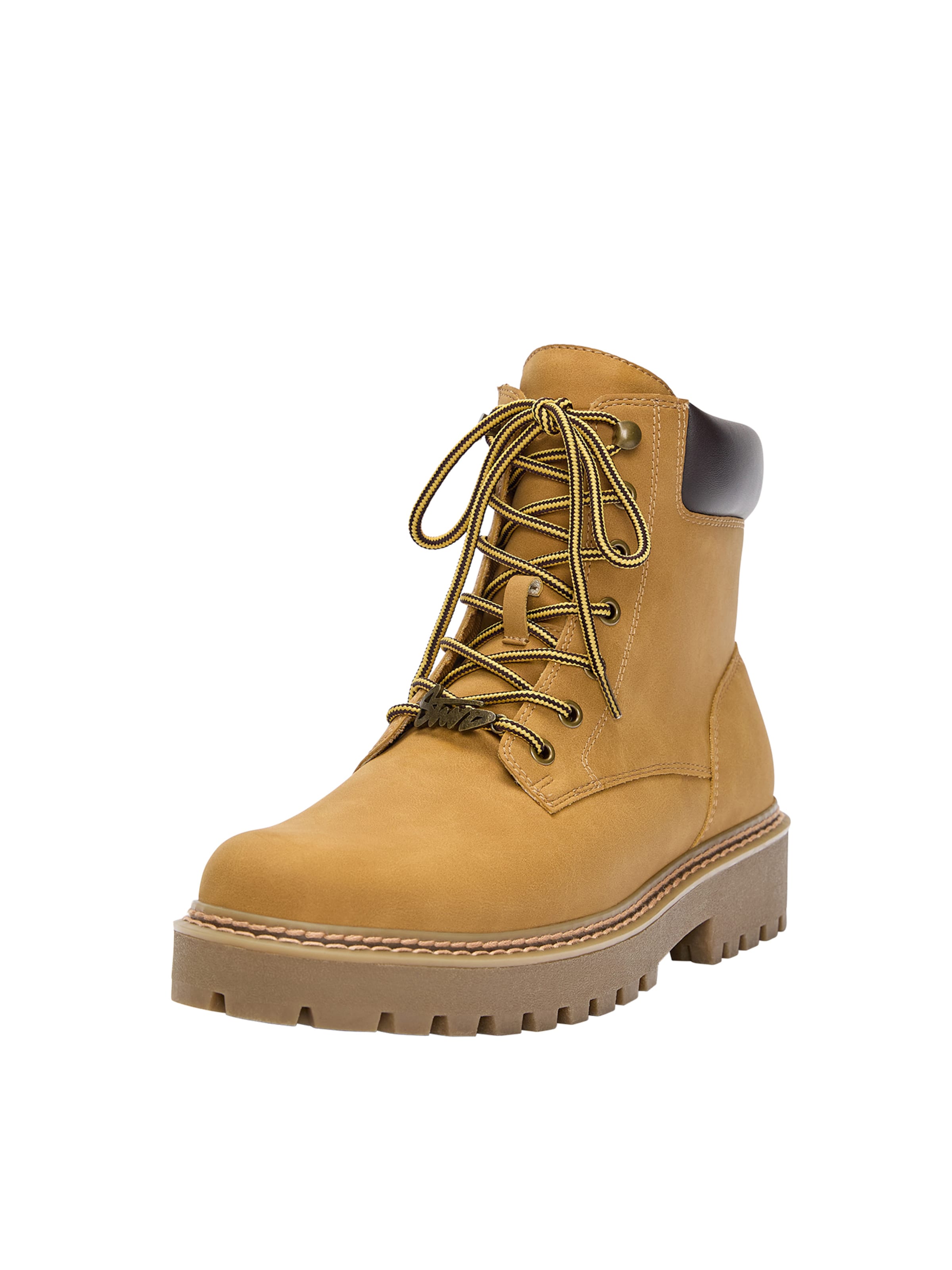 Pull&Bear Lace-up boots 'STWD' in Brown: front