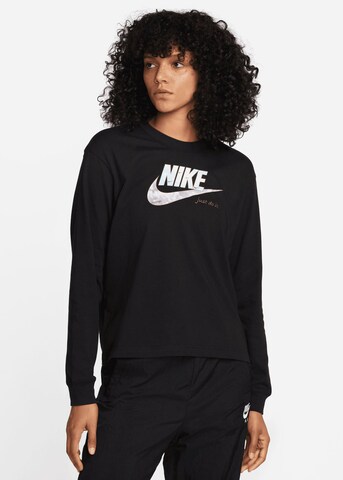Nike Sportswear Sweatshirt 'Swoosh' in Black: front