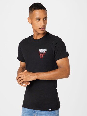 T-Shirt NEW ERA en noir : devant