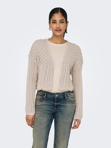 ONLY Strickjacke 'ONLNola' in Grau: Vorderseite