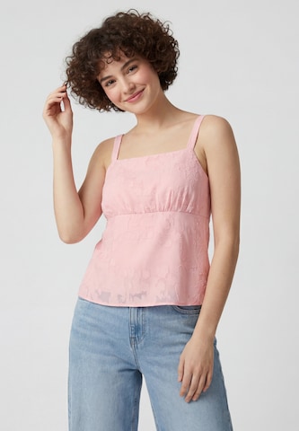 MYMO Top in Pink: front