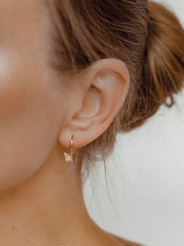 Hey Happiness Earrings 'Flutter' in Gold: front
