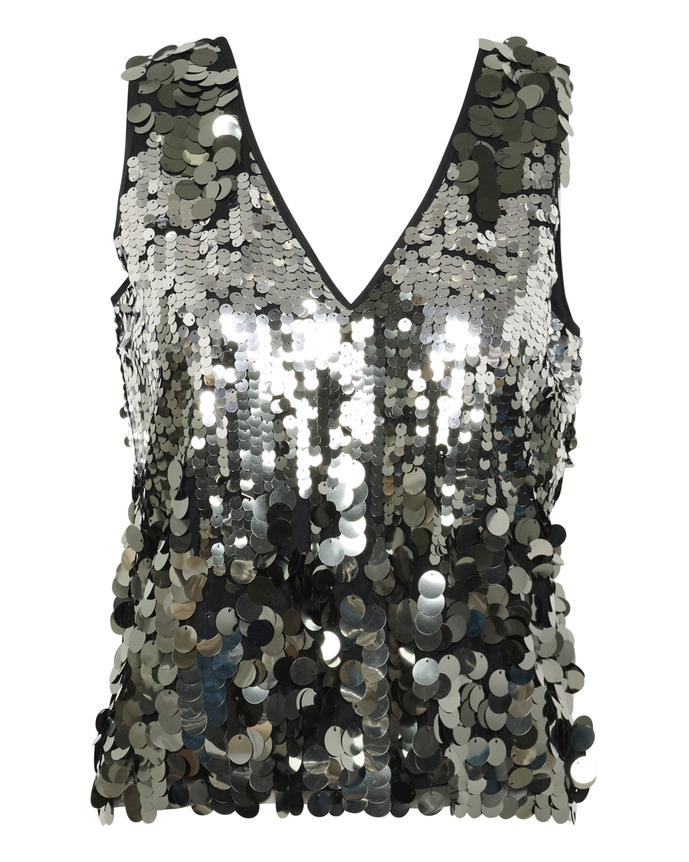 SOAKED IN LUXURY - Top 'Dine' em prata: frente